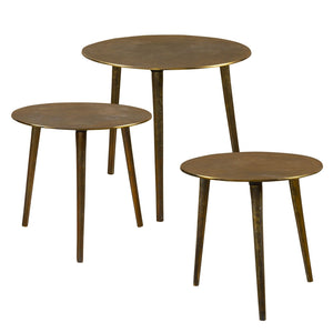 Uttermost Kasai Gold Coffee Tables - Set of 3