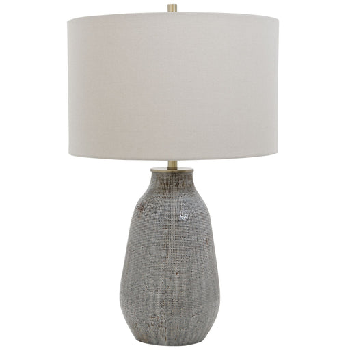 Uttermost Monacan Gray Textured Table Lamp