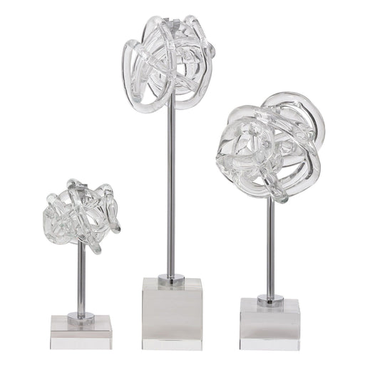Uttermost Neuron Glass Table Top Sculptures - Set of 3