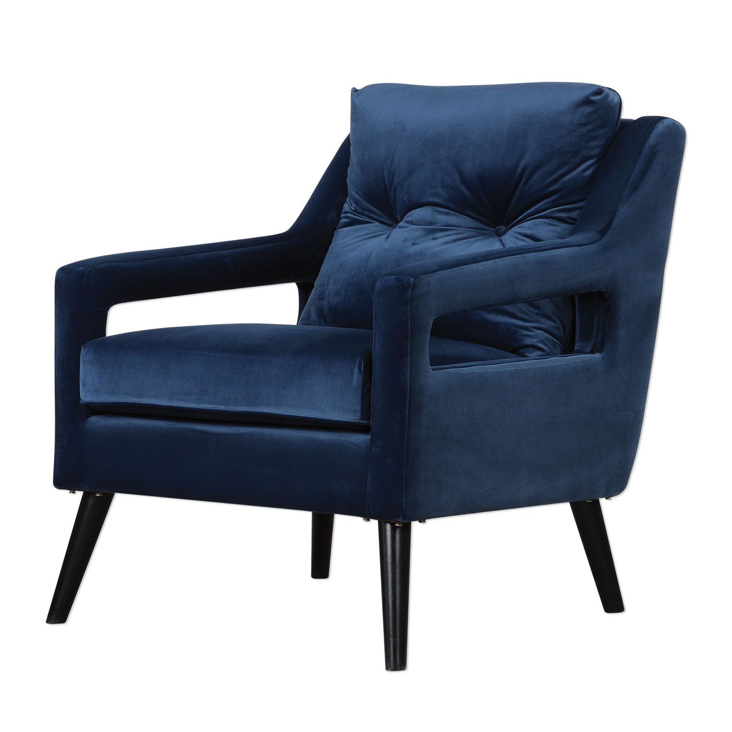 Uttermost O'Brien Blue Velvet Armchair
