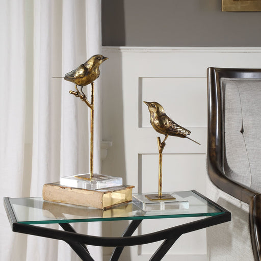 Uttermost Passerines Bird Sculptures - Set of 2