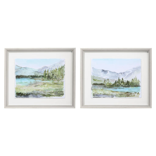 Uttermost Plein Air Reservoir Watercolor Prints - Set of 2