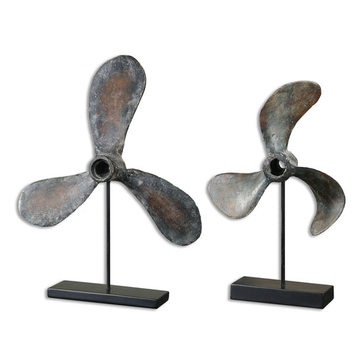 Uttermost Propellers Rust Sculptures - Set of 2