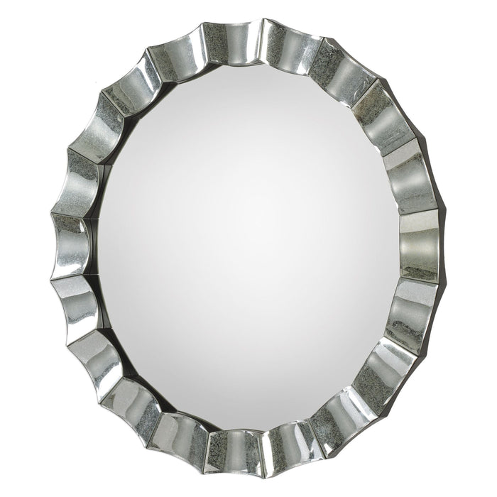 Uttermost Sabino Scalloped Round Mirror