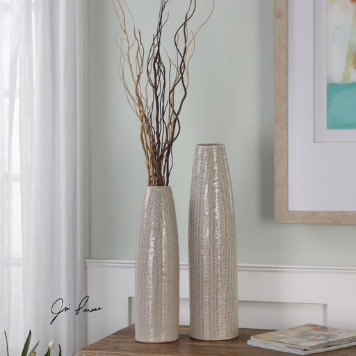 Uttermost Sara Textured Ceramic Vases - Set of 2