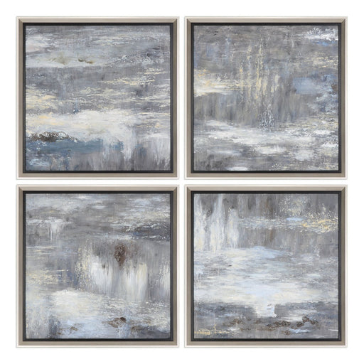Uttermost Shades of Gray Hand Painted Art - Set of 4