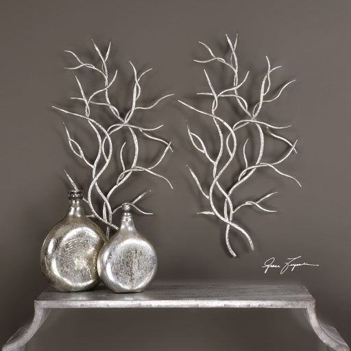 Uttermost Silver Branches Wall Art - Set of 2