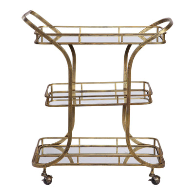 Uttermost Stassi Gold Serving Cart
