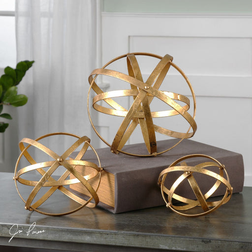 Uttermost Stetson Gold Spheres - Set of 3