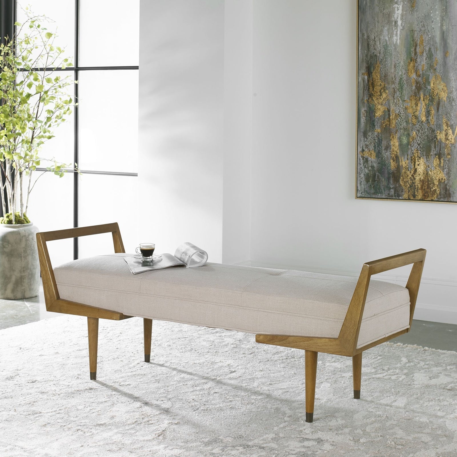 Uttermost Waylon Modern Bench