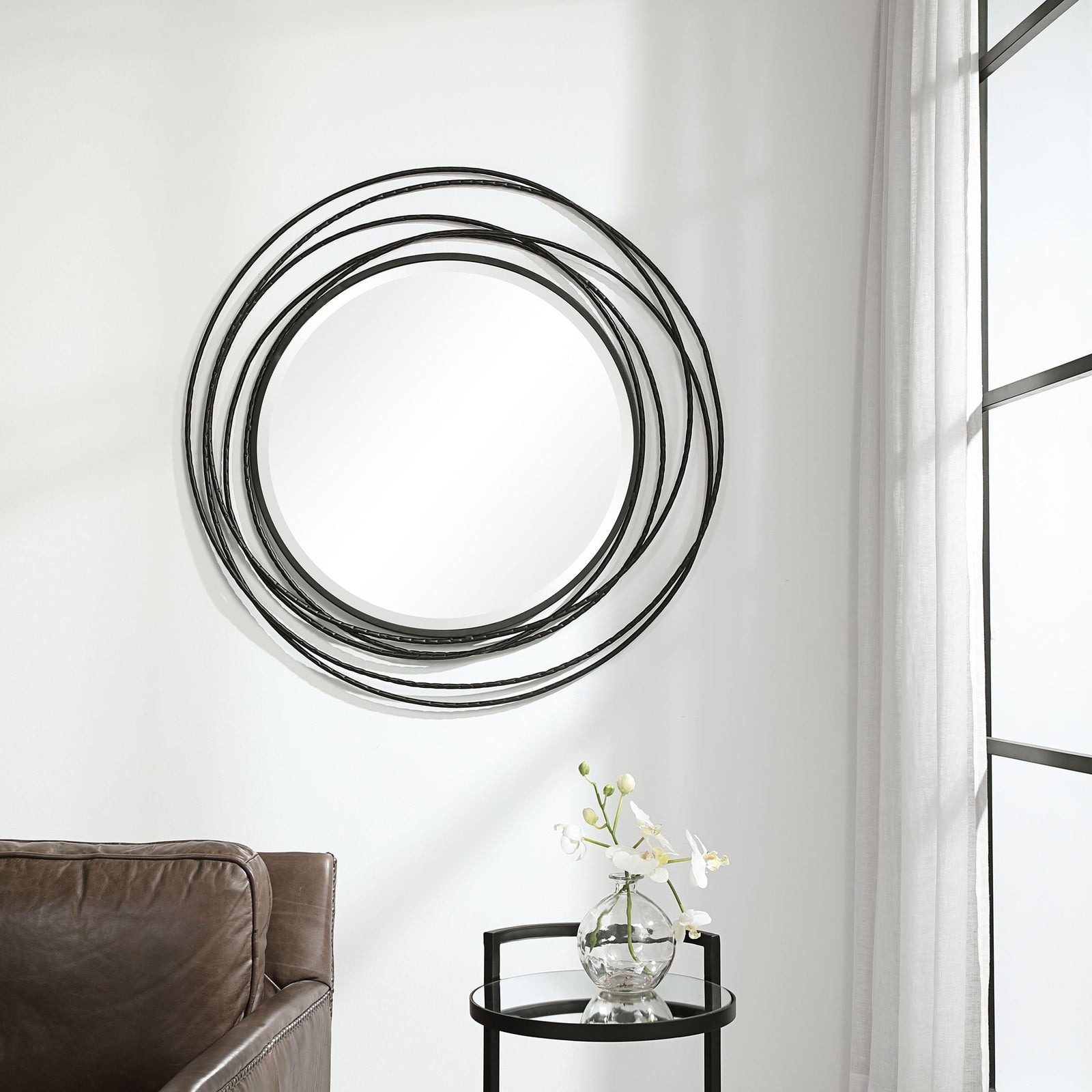 Uttermost Whirlwind Round Mirror