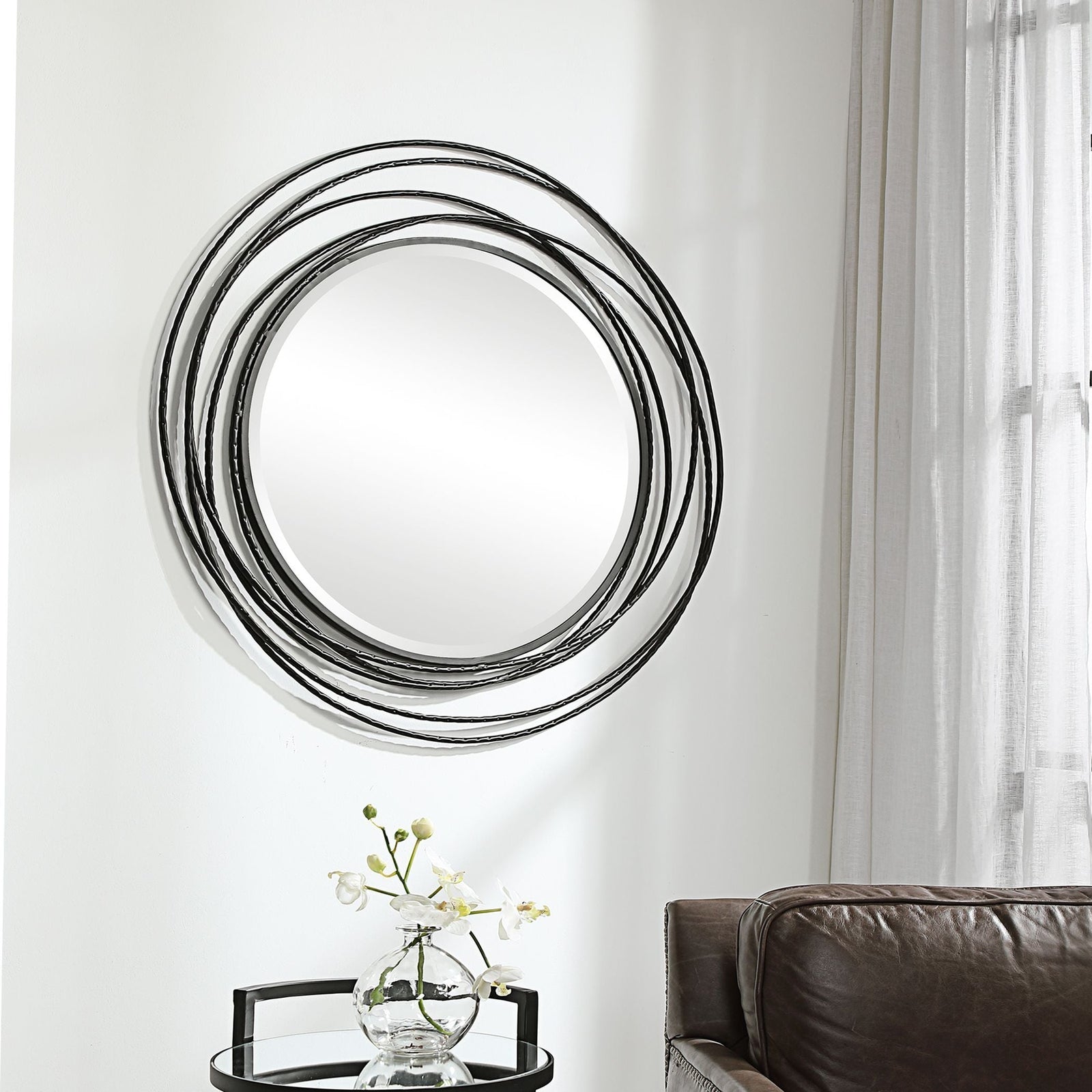 Uttermost Whirlwind Round Mirror