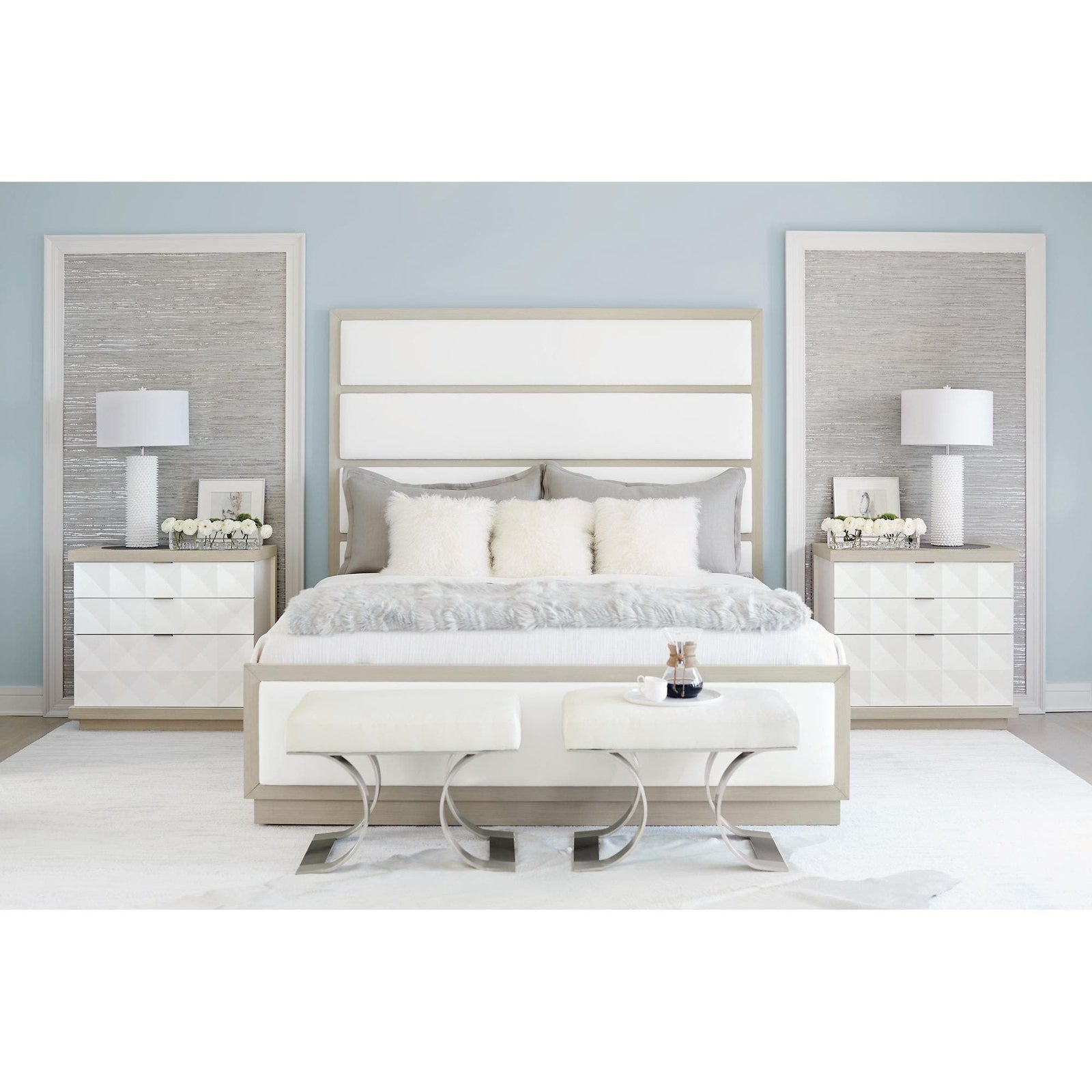 Bernhardt Axiom Upholstered Panel Bed 72
