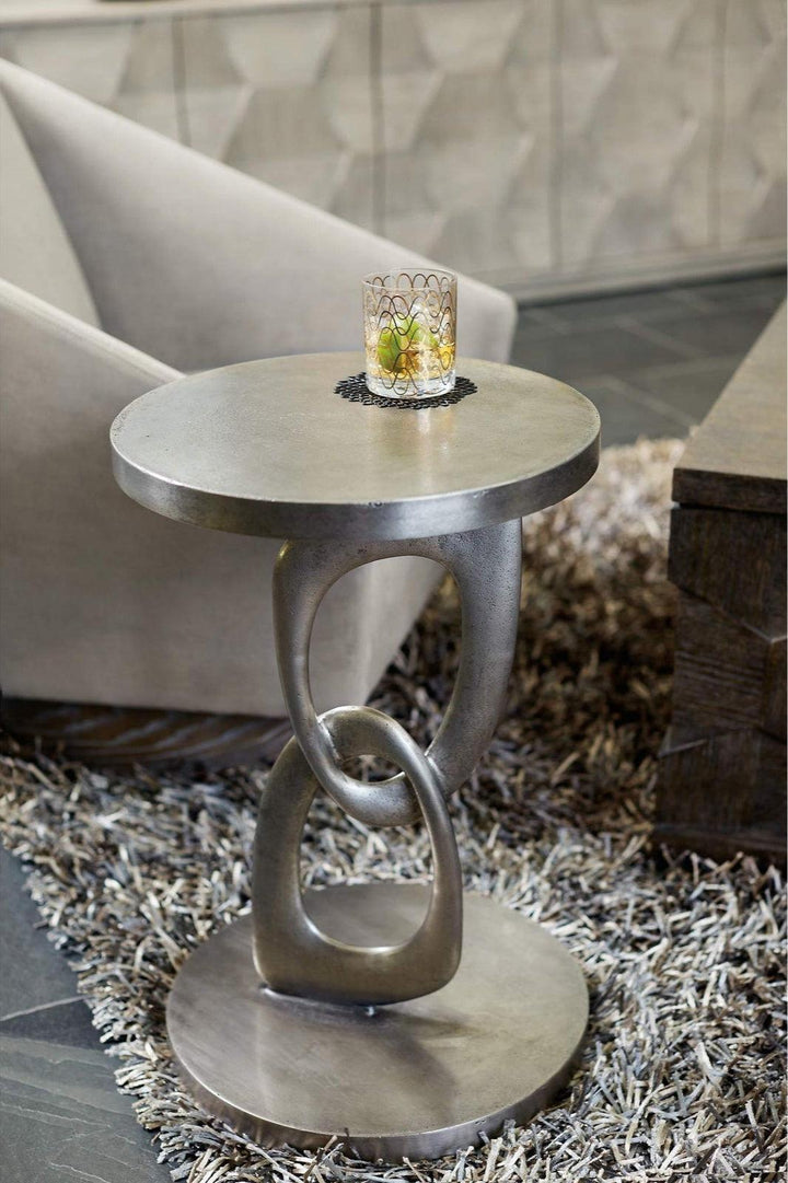 Bernhardt Linea Metal Interlocking Round Chairside Table