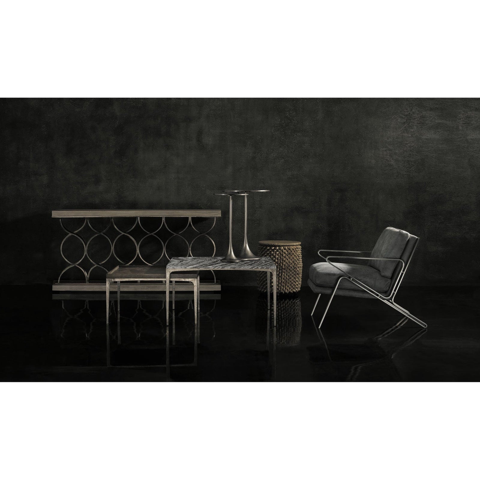 Bernhardt Interiors Strata Charcoal Cocktail Table