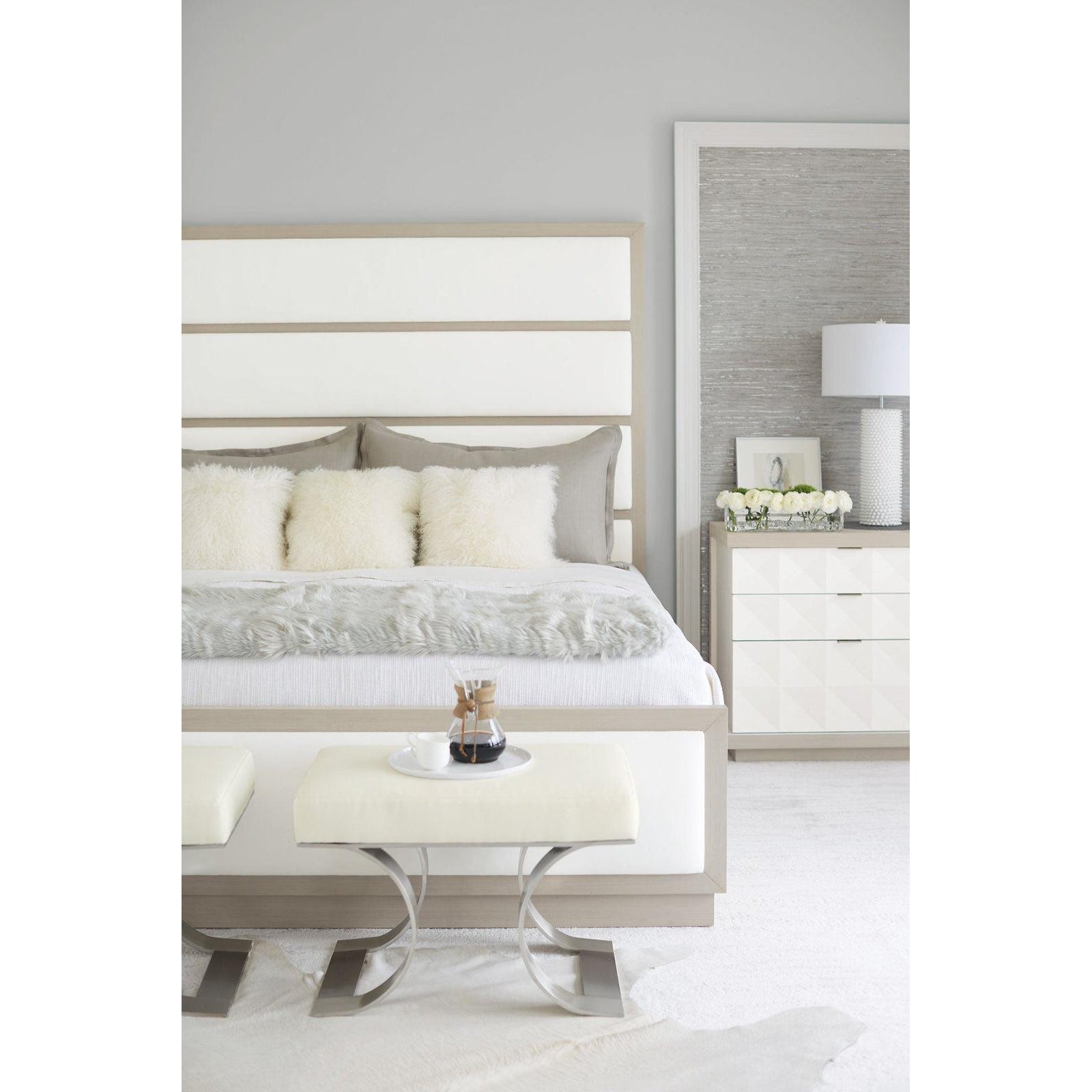 Bernhardt Axiom Upholstered Panel Bed 72