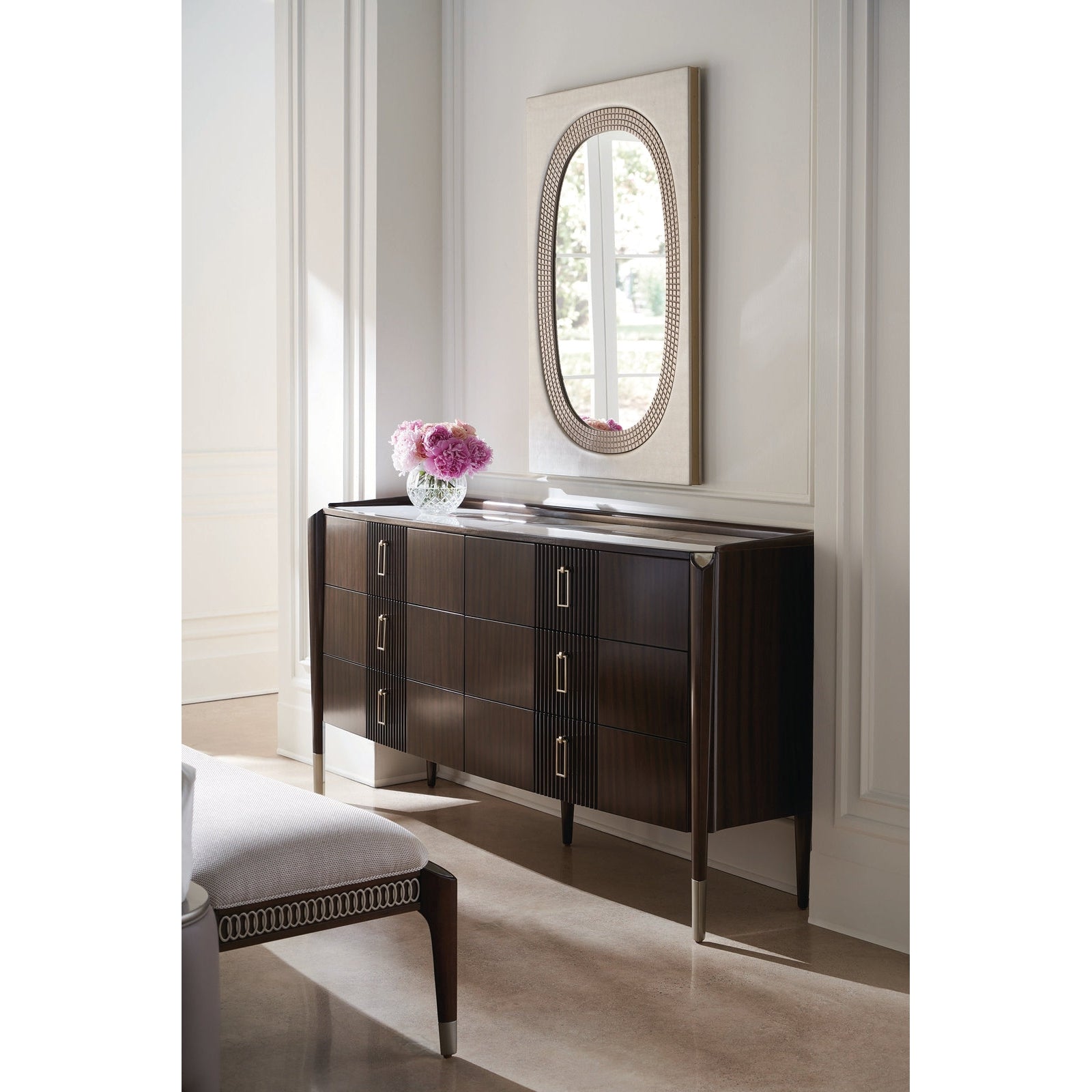 Caracole Compositions Oxford Oval Mirror