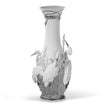 Lladro Herons' Realm Vase Silver Lustre