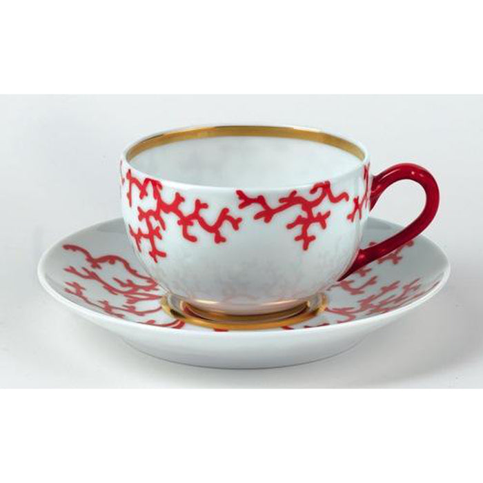 Raynaud Cristobal Rouge / Coral Tea Saucer Extra
