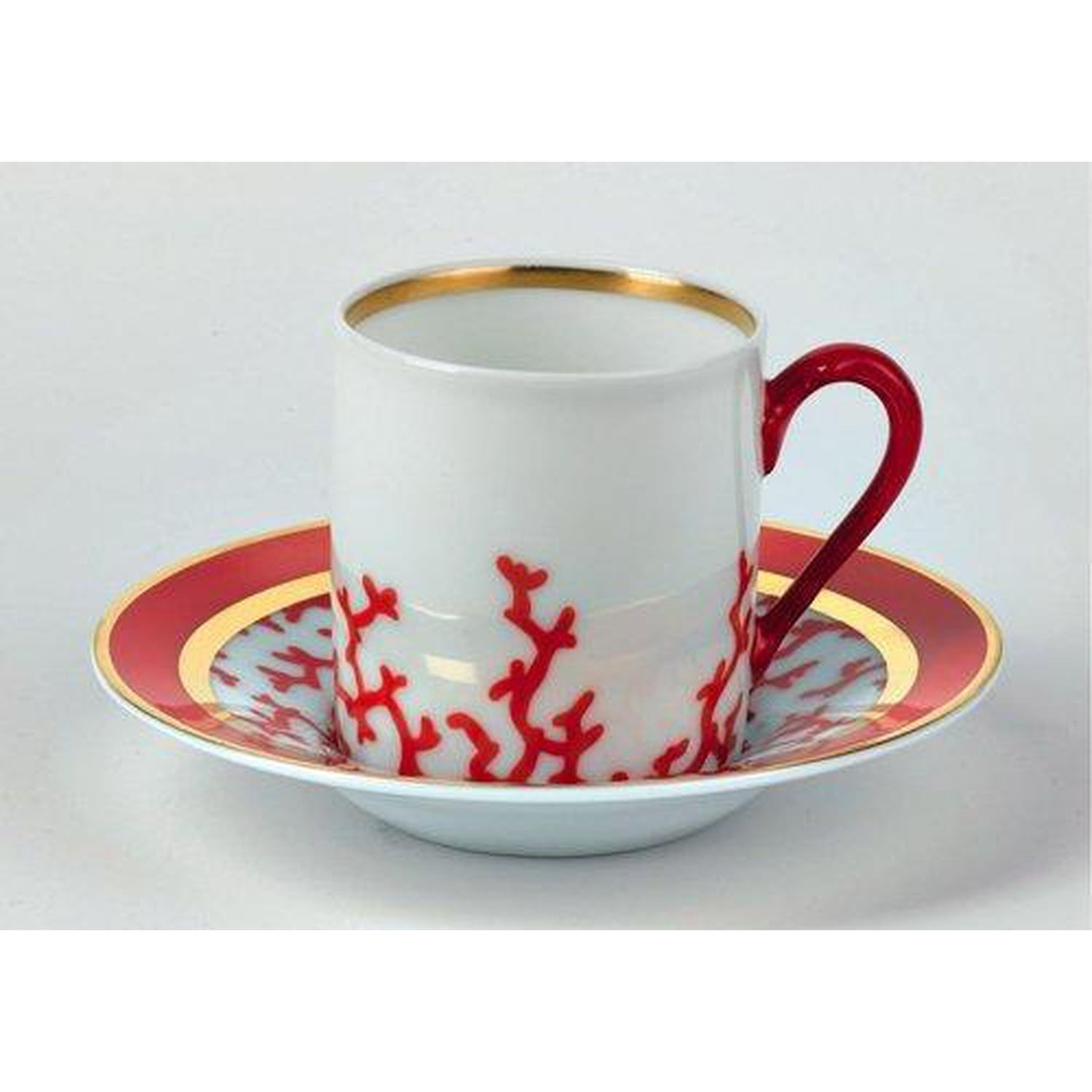 Raynaud Cristobal Rouge / Coral Coffee Saucer