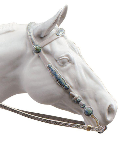 Lladro White Quarter Horse Sculpture