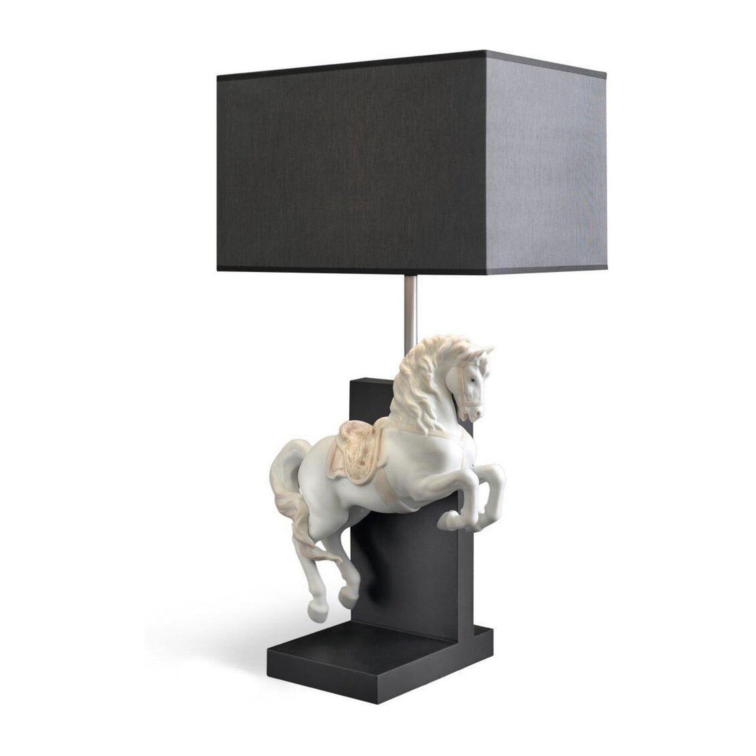 Lladro Horse on Courbette Table Lamp US