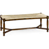 Jonathan Charles Two Seat Stool with Rush Seat
