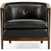 Jonathan Charles Knightbridge Tub Chair with Black Leather