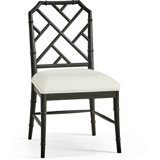 Jonathan Charles Saros Chippendale Bamboo Side Chair - Ebonized Black