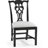 Jonathan Charles Spark Chippendale Black Side Chair