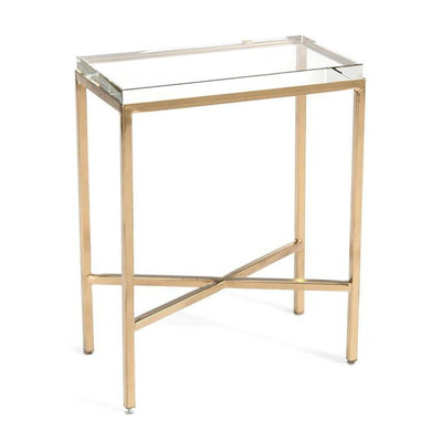 John Richard Glass Block Side Table