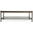 Jonathan Charles Casual Accents Square Coffee Table with Iron Base