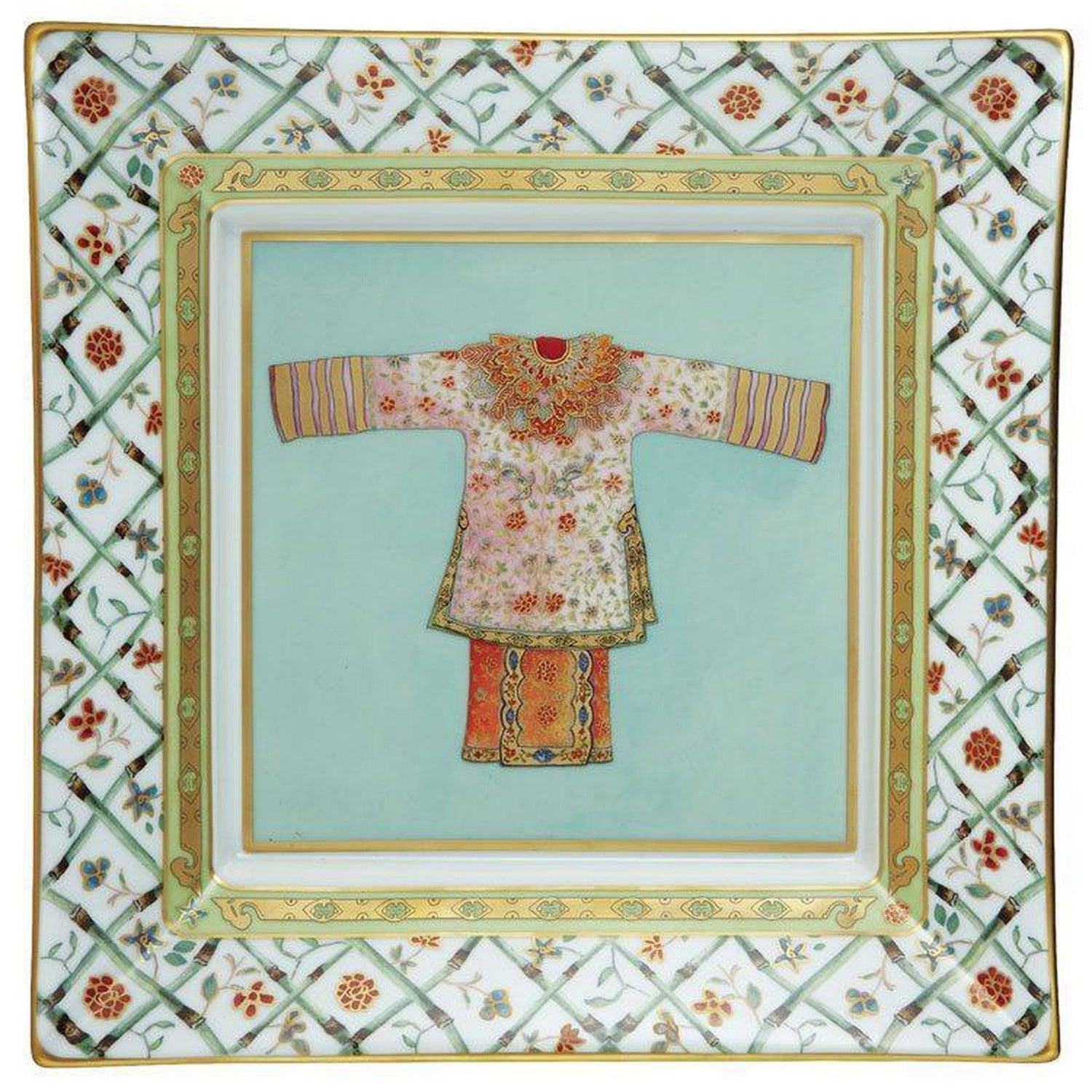 Raynaud Kimono Amande Large Candy Dish Almond Green Gbx