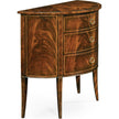 Jonathan Charles Biedermeier Style Mahogany Demilune Cabinet
