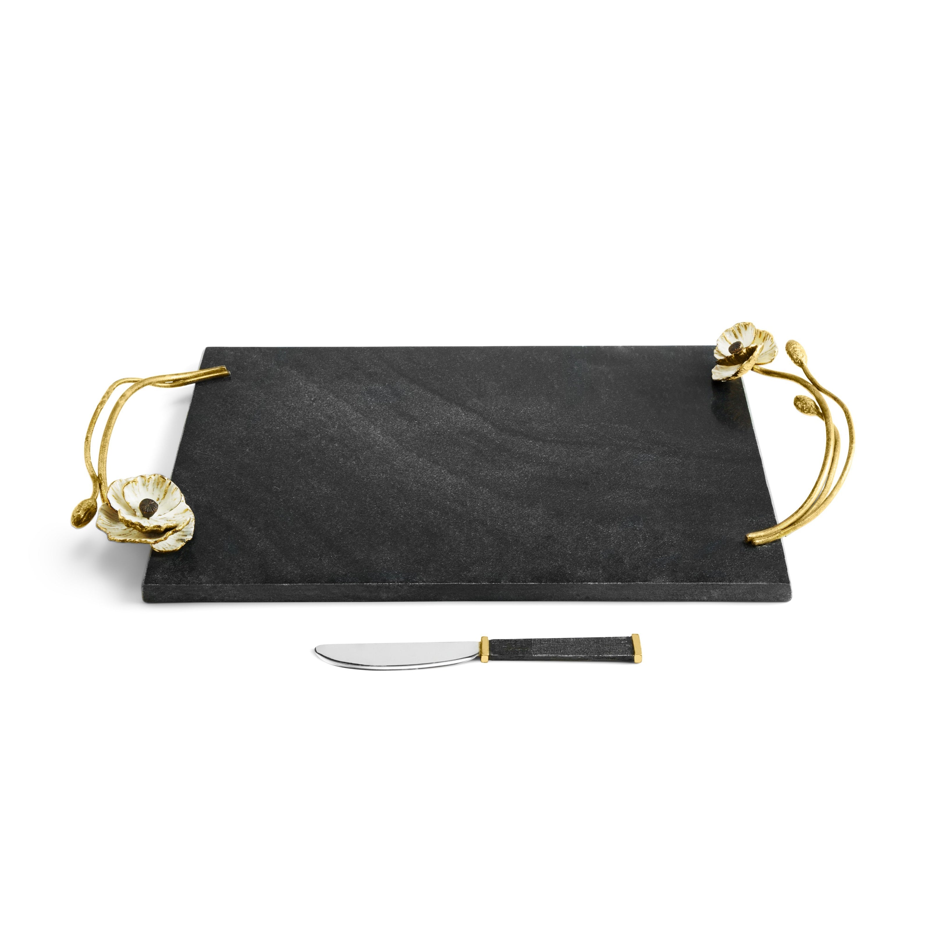 Michael Aram Anemone Large Cheese Board with Knife