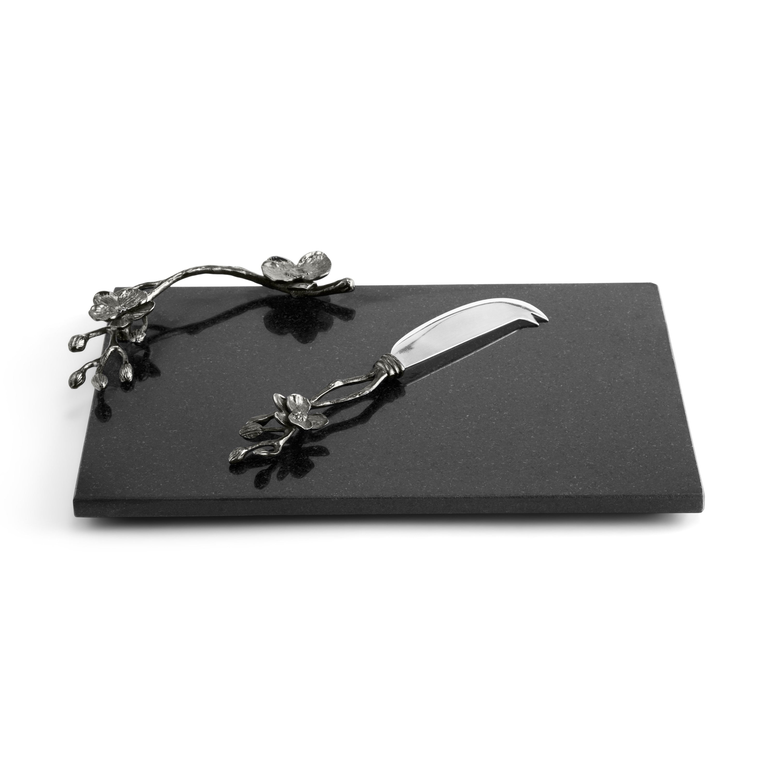 Michael Aram Black Orchid Cheese Board With Knife