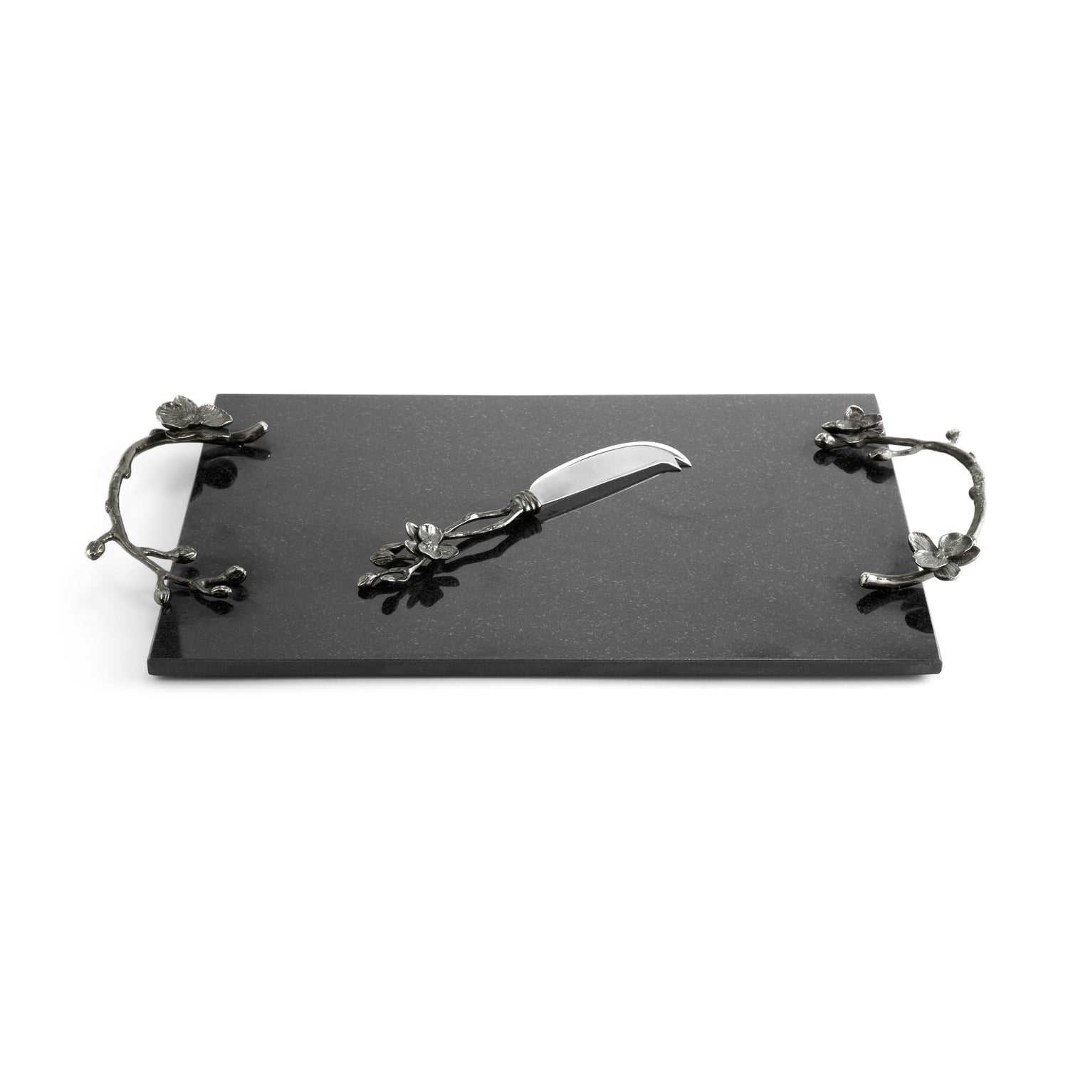 Michael Aram Black Orchid Cheese Board With Knife