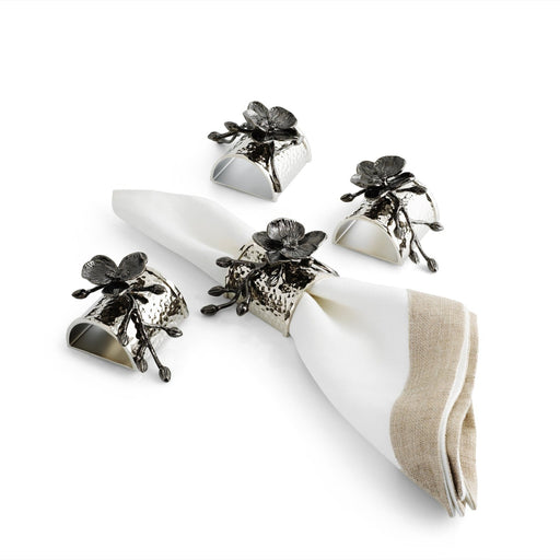 Michael Aram Orchid Napkin Ring Set Set of 4