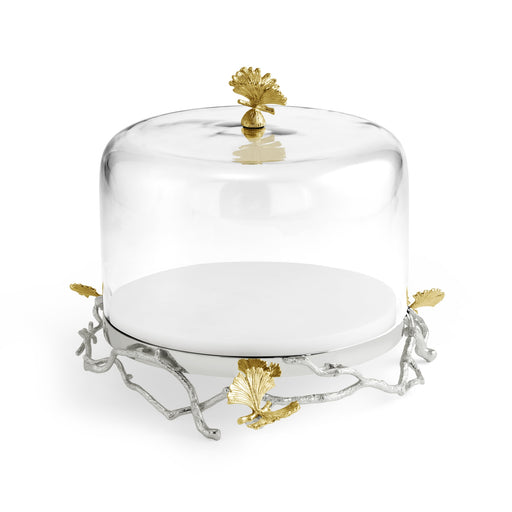 Michael Aram Butterfly Ginkgo Luxe Cake Stand with Dome