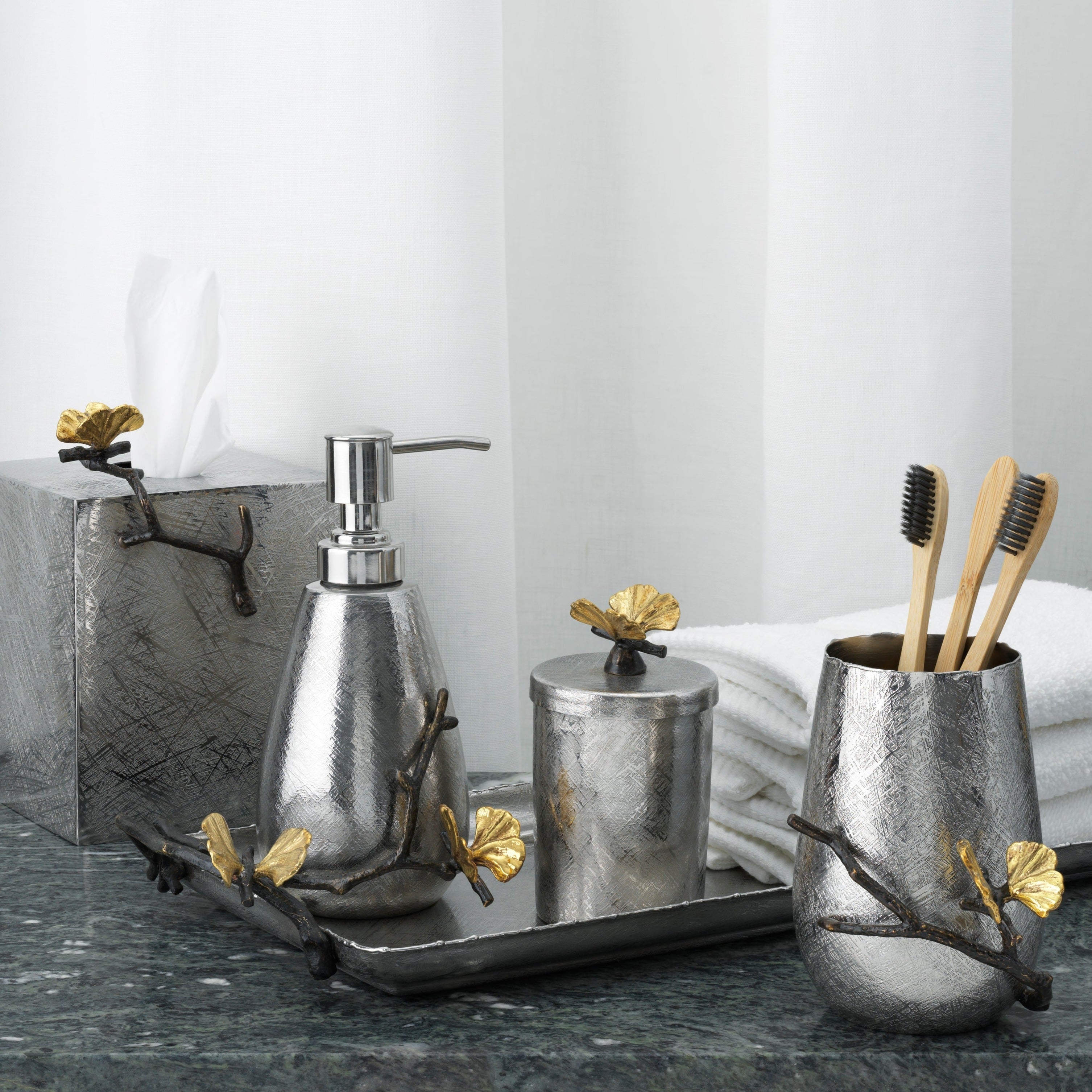 Michael Aram Butterfly Ginkgo Toothbrush Holder