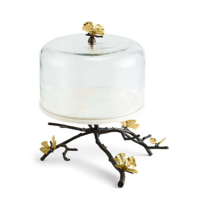 Michael Aram Butterfly Ginkgo Cake Stand with Dome
