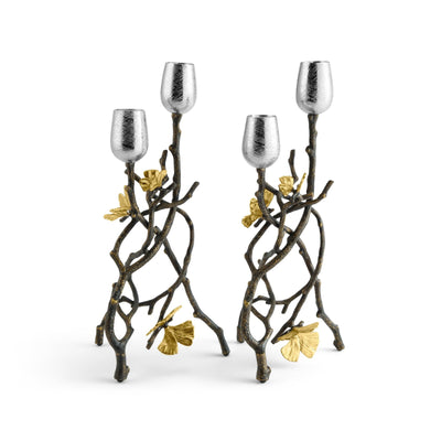 Michael Aram Butterfly Ginkgo Candleholders Set of 2