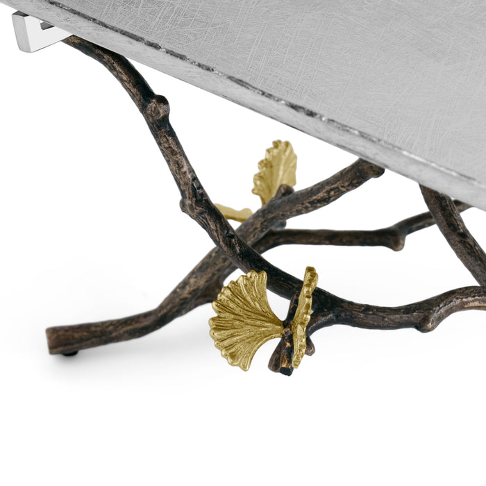 Michael Aram Butterfly Ginkgo Footed Centerpiece Tray