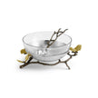 Michael Aram Butterfly Ginkgo Glass Nut Dish with Spoon
