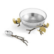 Michael Aram Butterfly Ginkgo Glass Nut Dish with Spoon