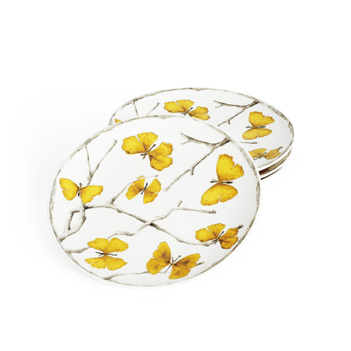 Michael Aram Butterfly Ginkgo Gold Tidbit Plate - Set of 4