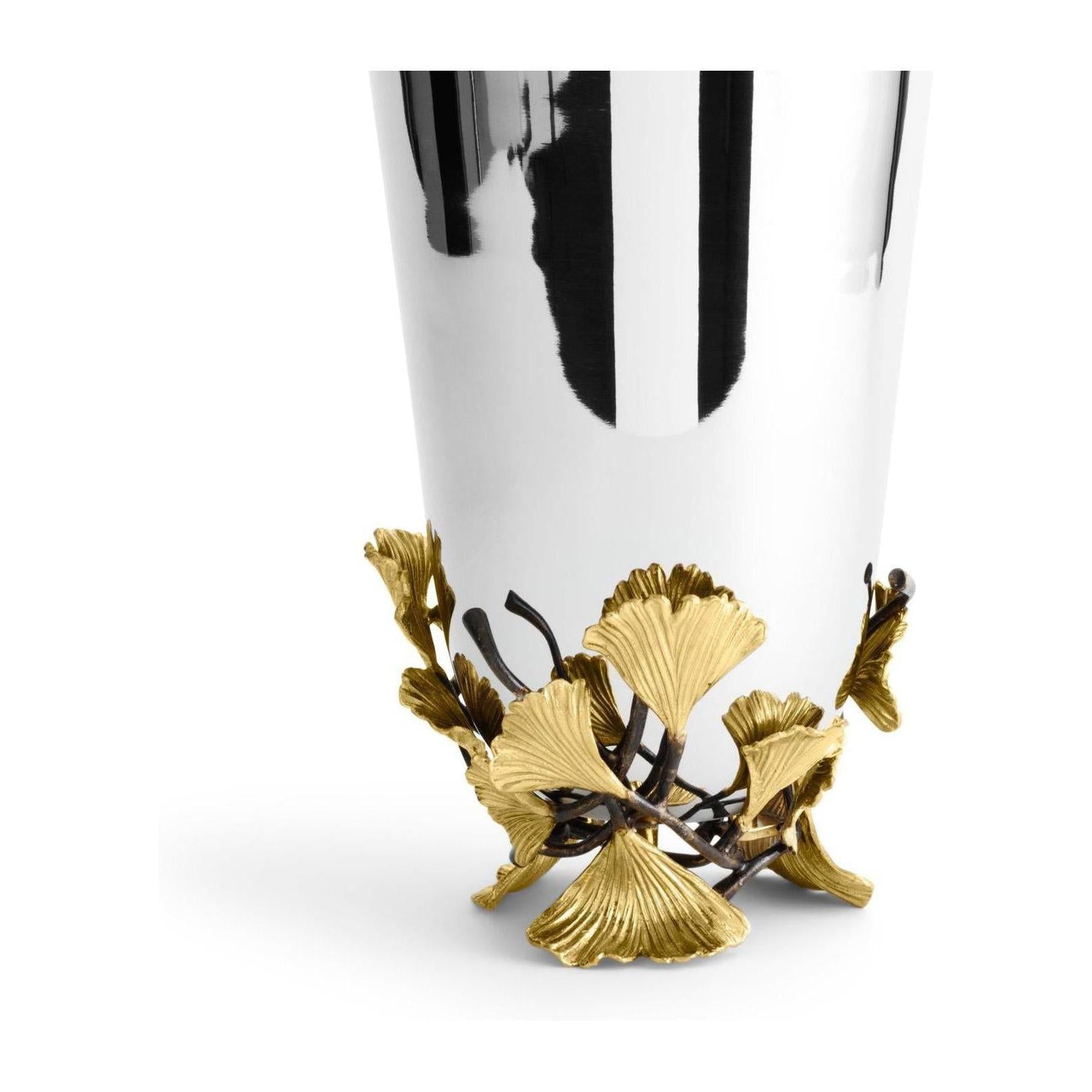 Michael Aram Golden Ginkgo Vase