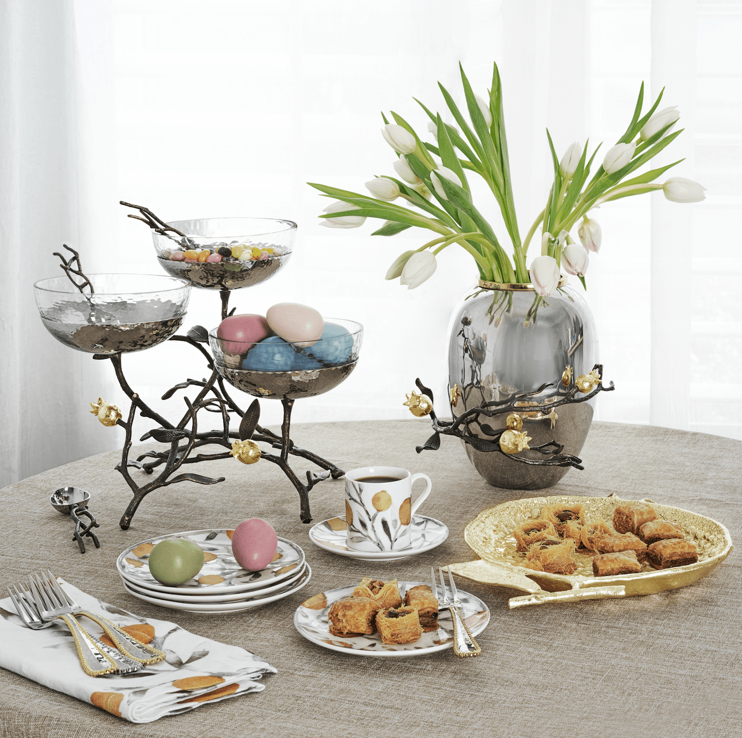 Michael Aram Pomegranate Coffee Pot & Demitasse Set