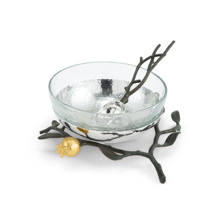 Michael Aram Pomegranate Glass Bowl With Spoon