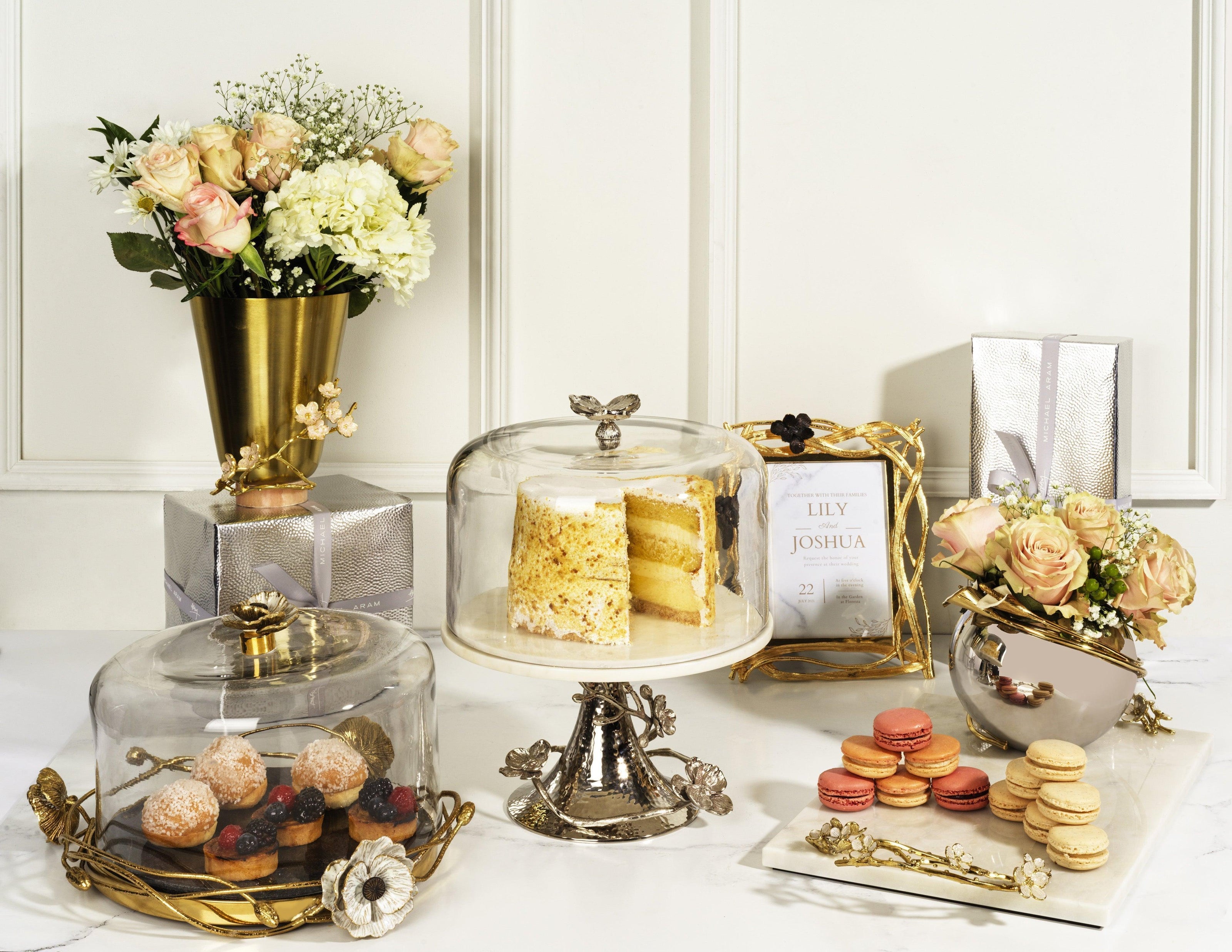 Michael Aram White Orchid Cake Stand